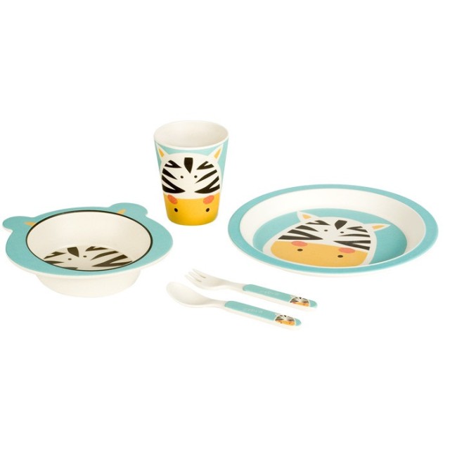 BIGBAMBOO SET ZA HRANJENJE OD BAMBUSA - ZEBRA (5 DELOVA) - Online Apoteka BIGBAMBOO SET ZA HRANJENJE OD BAMBUSA - ZEBRA (5 DELOVA)